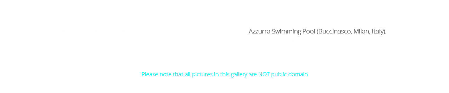 Azzurra Swimming Pool Through 2015 and 2016 I've done different sets using the space of Azzurra Swimming Pool (Buccinasco, Milan, Italy). Different sets because different objectives, effects, and atmosphere. And, of course, different models. Please note that all pictures in this gallery are NOT public domain 
